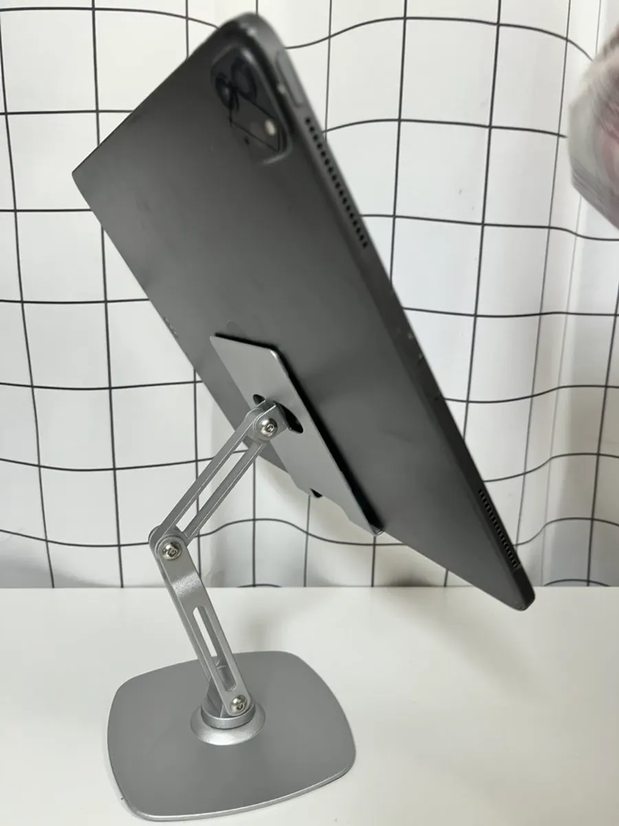Tablet stand in portrait orientation