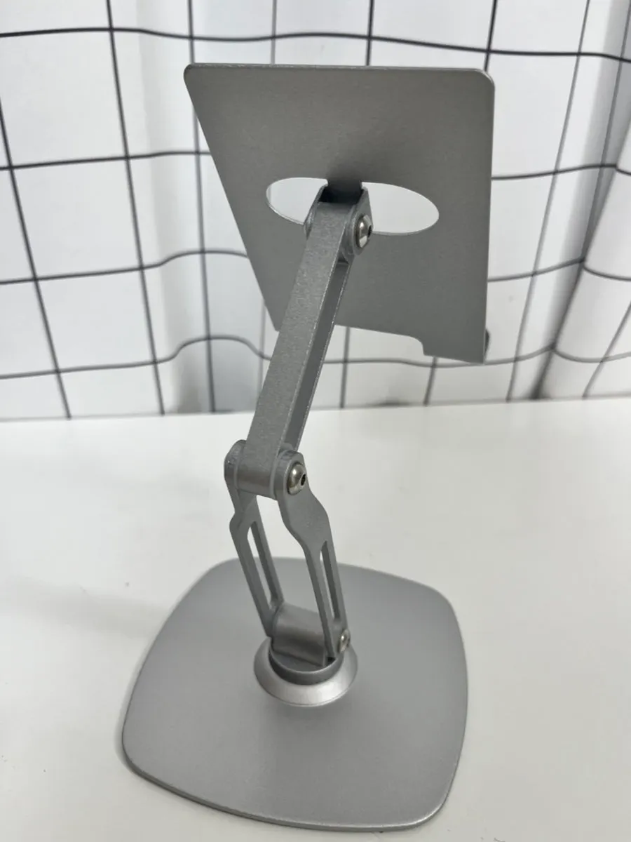 Tablet stand in use for a video meeting