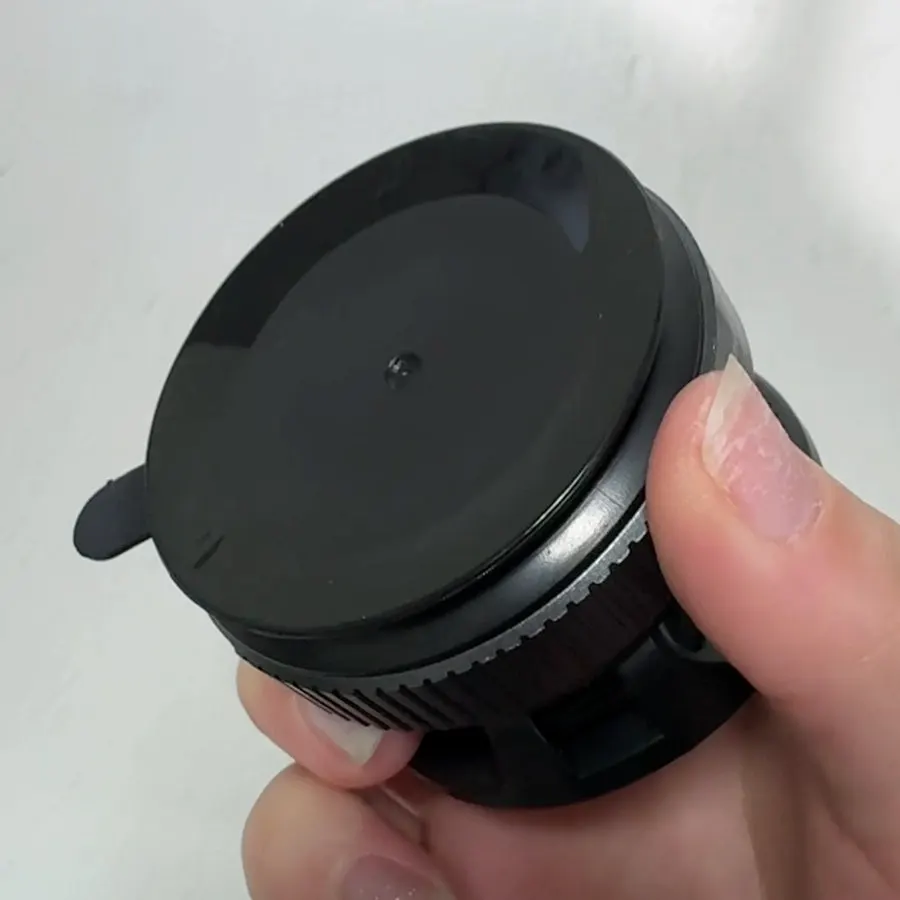 Car phone mount attached to dashboard