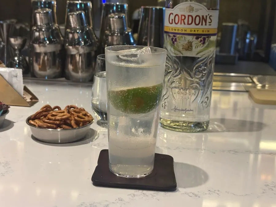 A bartender mixing a cocktail