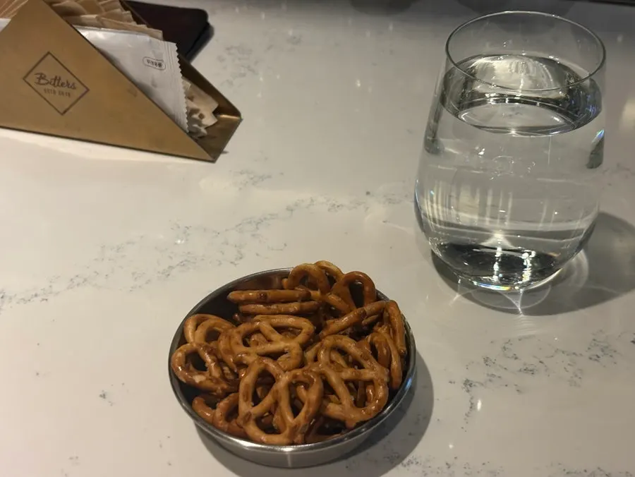 Pretzels served as a house snack