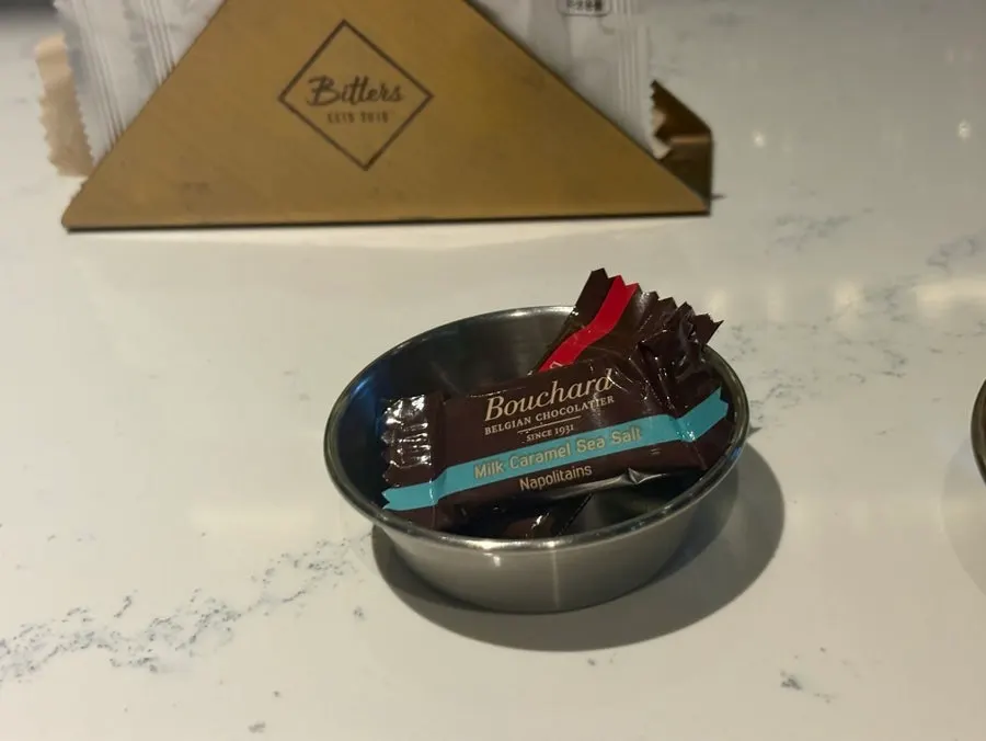 Chocolate served alongside the whisky