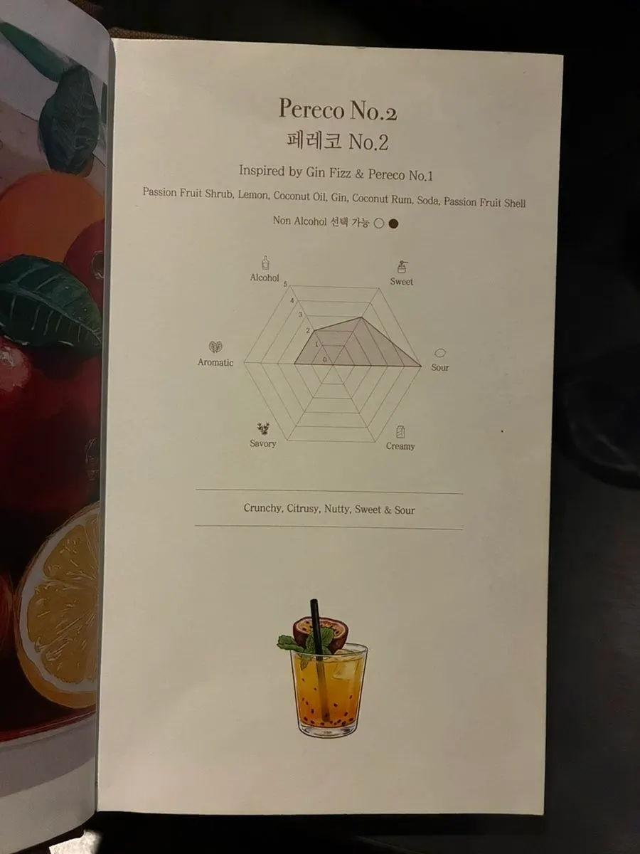 비터스 주류 메뉴 목록