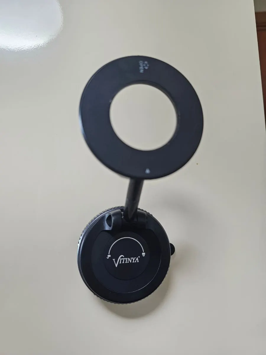 Vacuum-suction mount in use