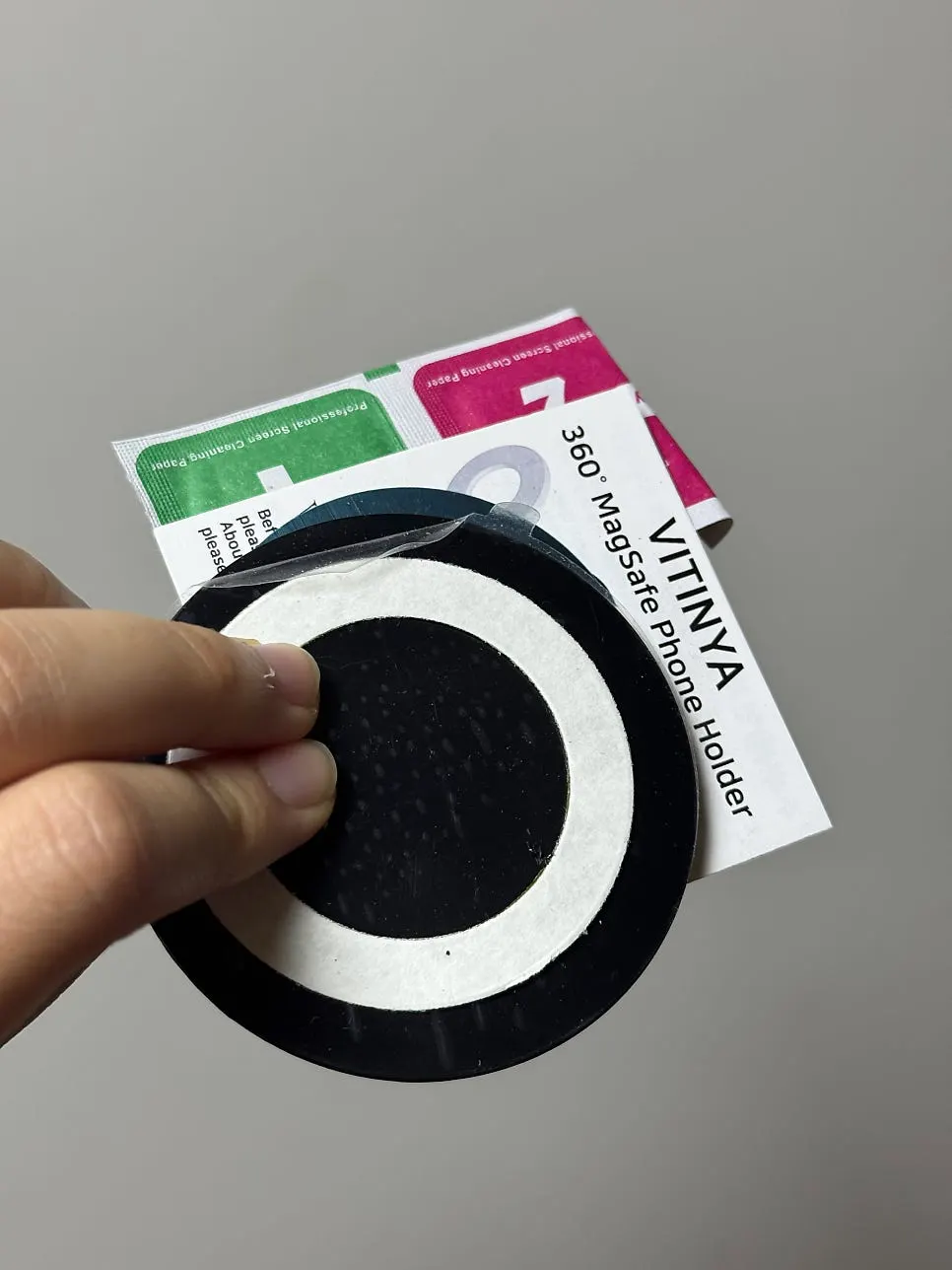 Dashboard mount attachment using a round pad