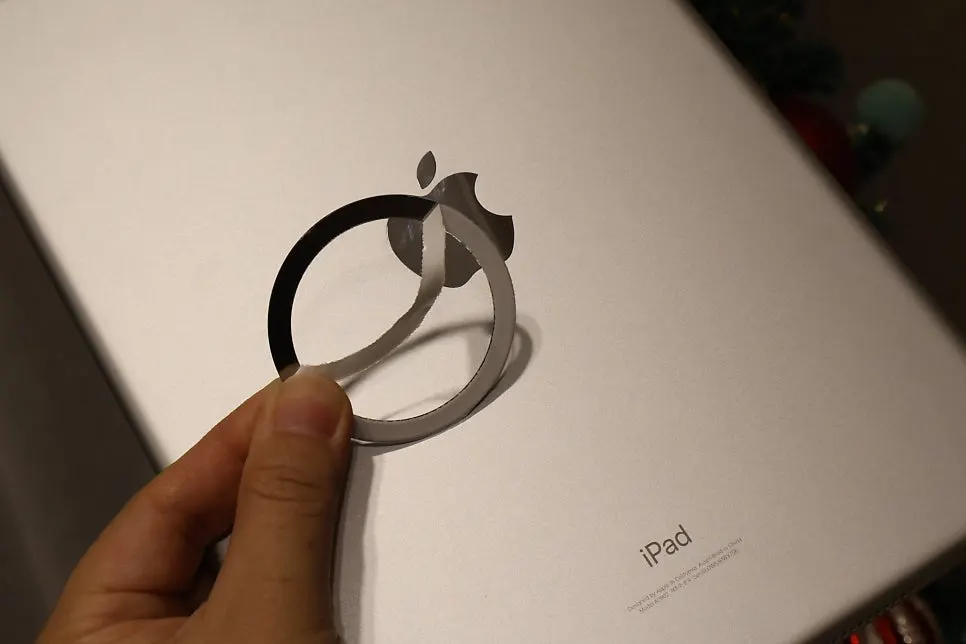 iPad mounted for checking documents