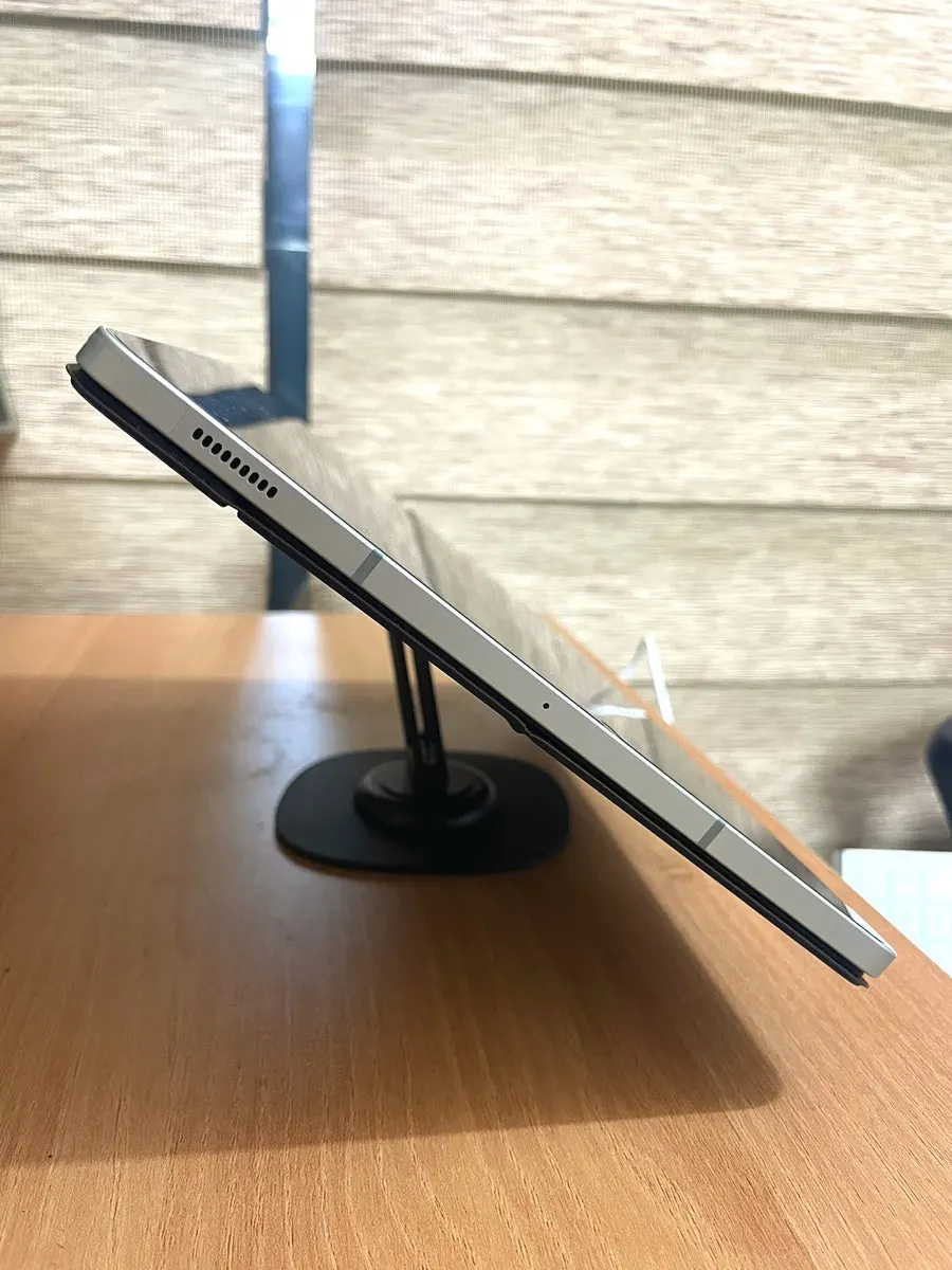 Using the stand to take photos at a restaurant