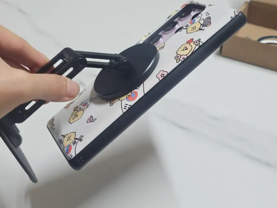 Tablet stand adjusted to different angles