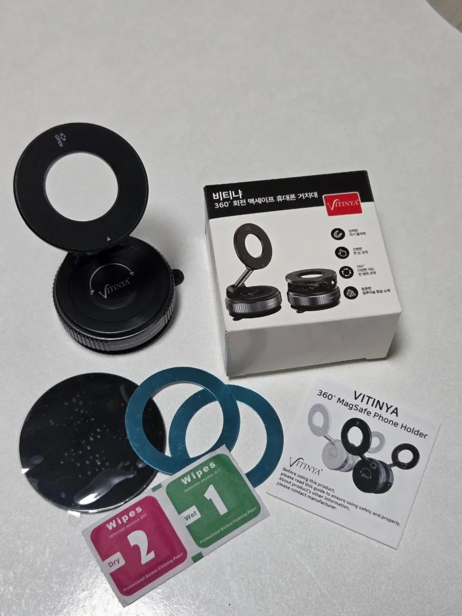 Mount components with magnetic rings and suction pad