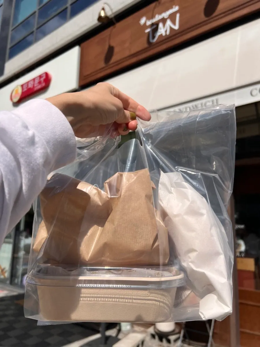 Packed sandwiches and bread bundle