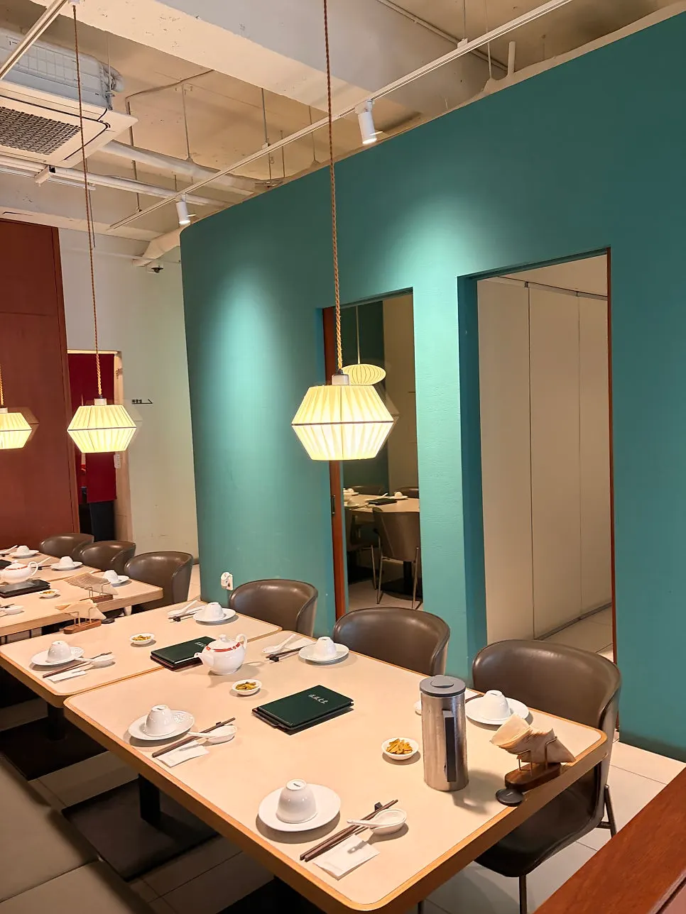 Interior view of a stylishly designed private room