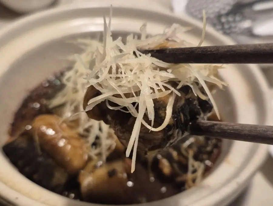 Eel flesh flaking apart softly