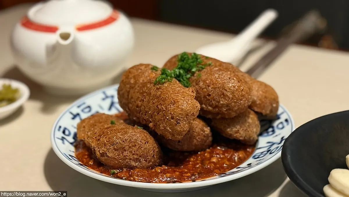 압구정 보보식당 중식 다이닝 테이블 상차림