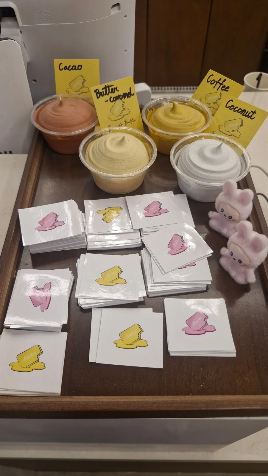코코넛 버터카라멜 커피 카카오 디핑크림 4종 안내