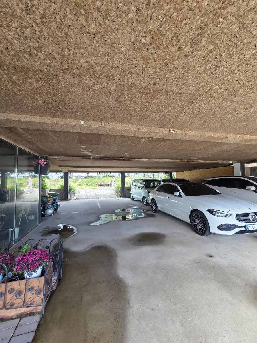 Bokkeriu's parking lot filled with cars during weekday lunch