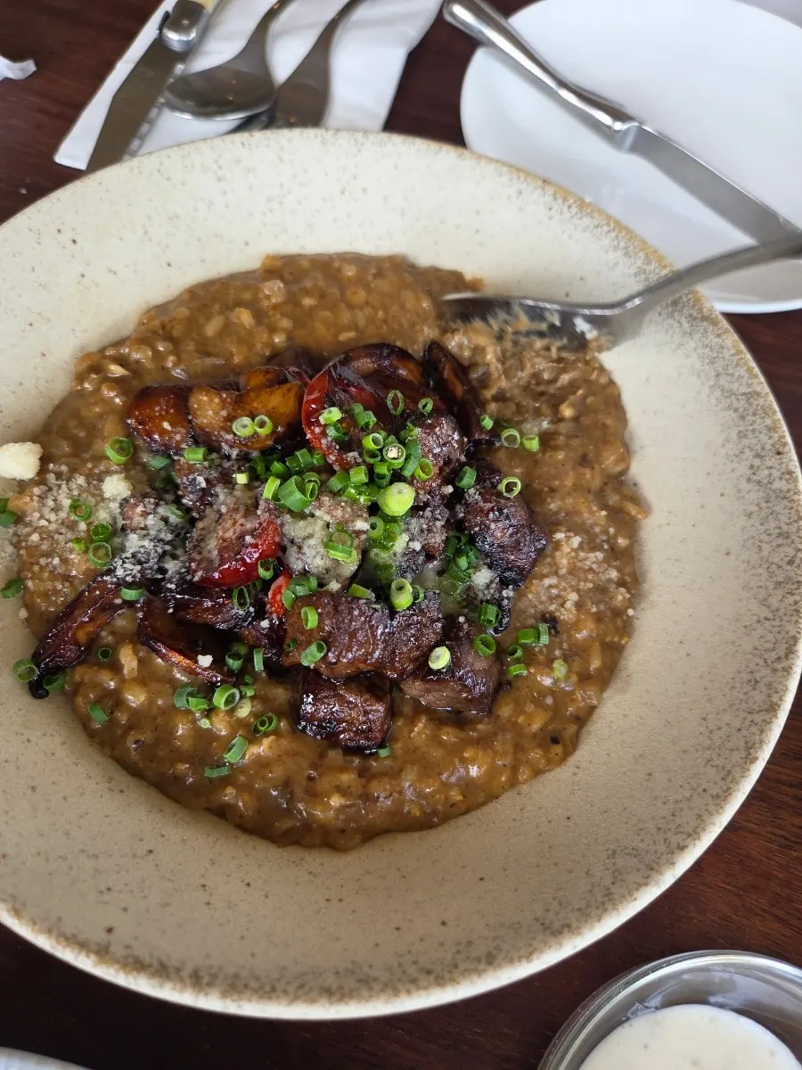 Bokkeriu's striploin mushroom risotto
