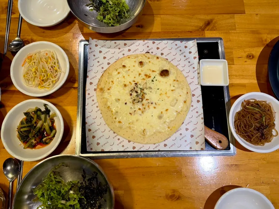Mushroom bulgogi hot pot bubbling away