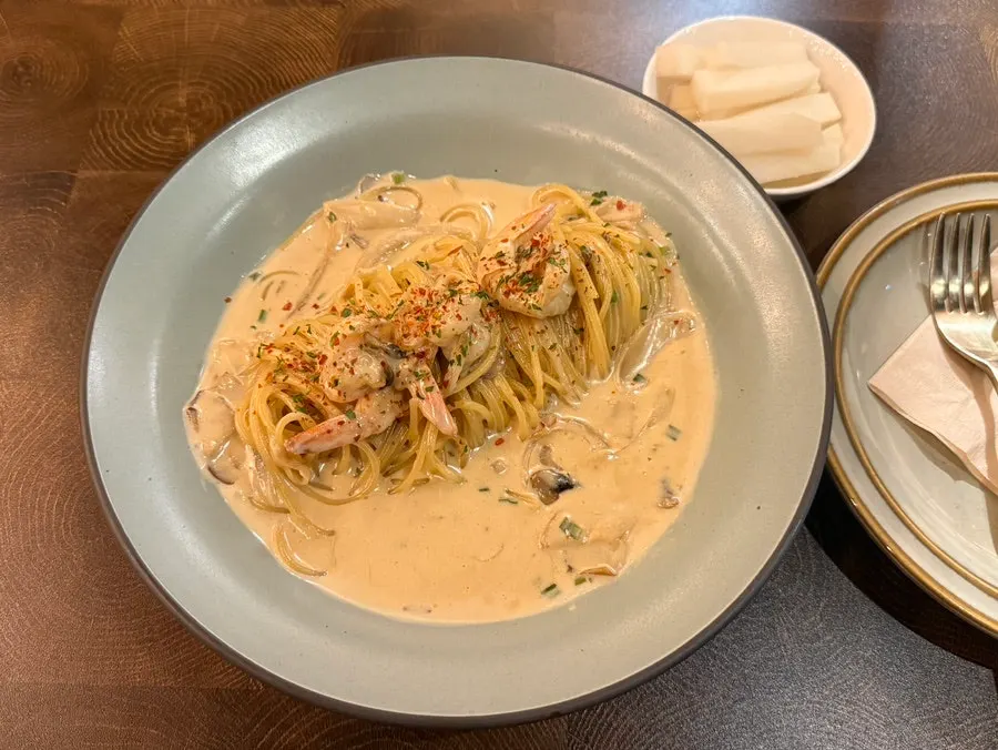 Ordered dishes set on the table