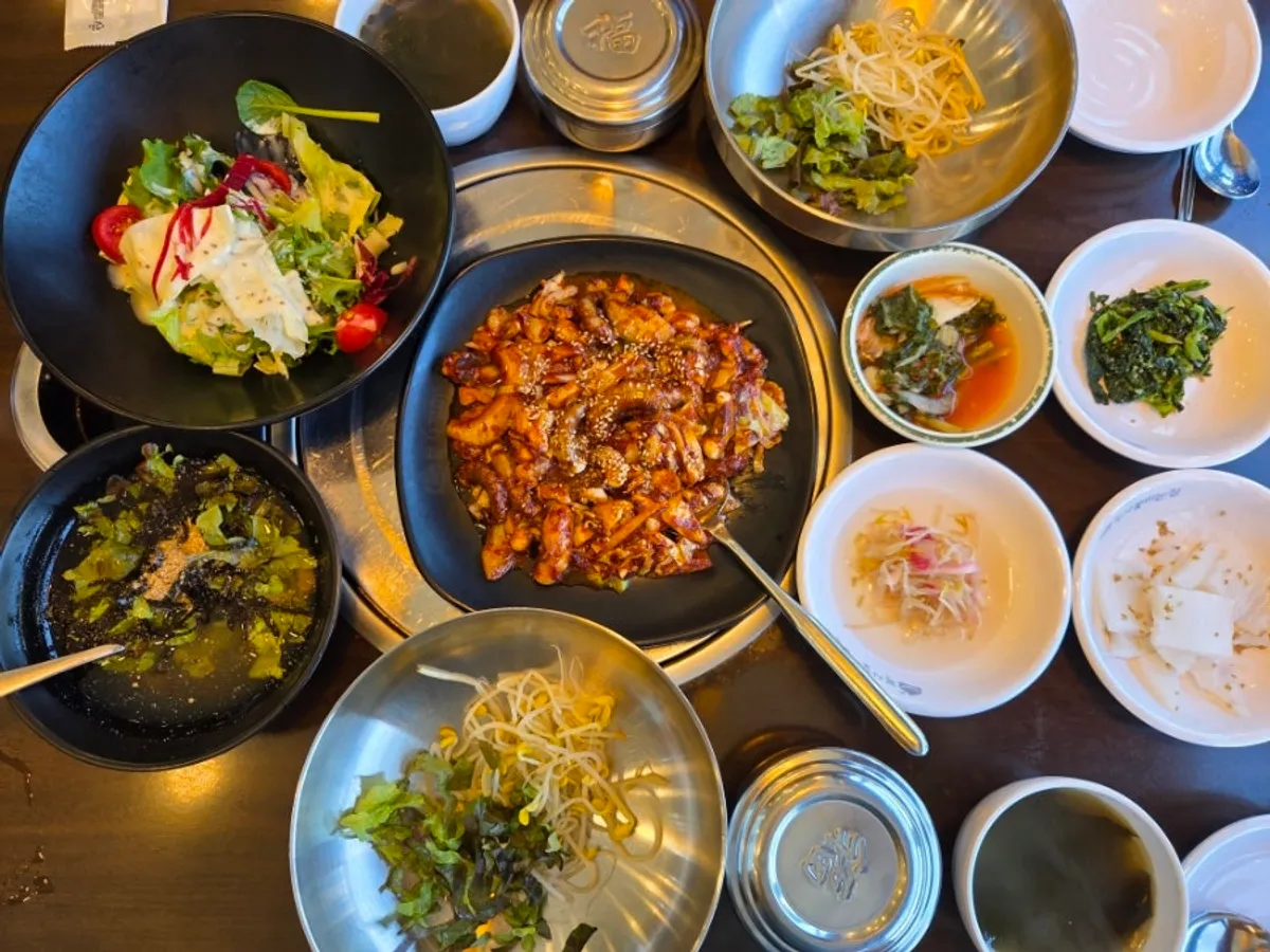 직화낙지볶음 2인 세트 한상 차림