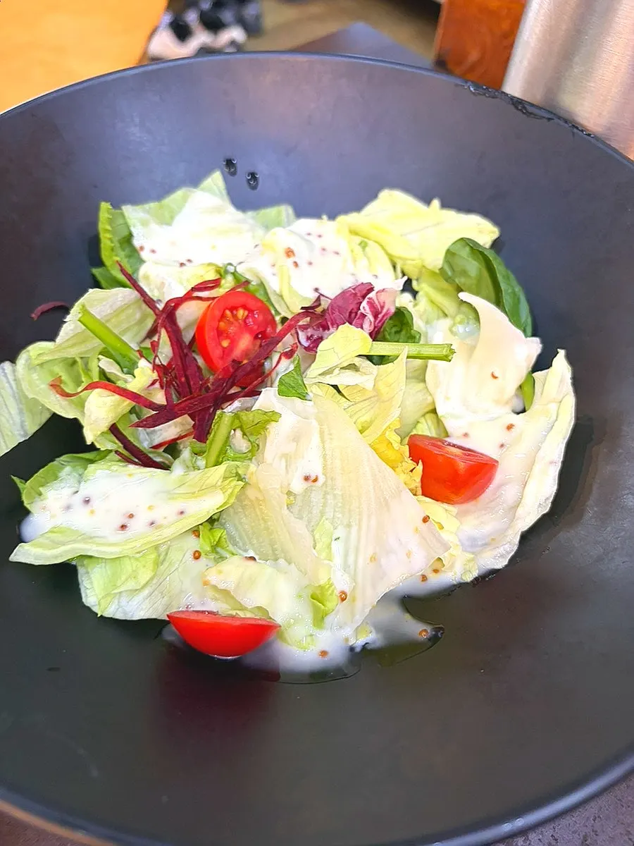 A plate of fresh salad