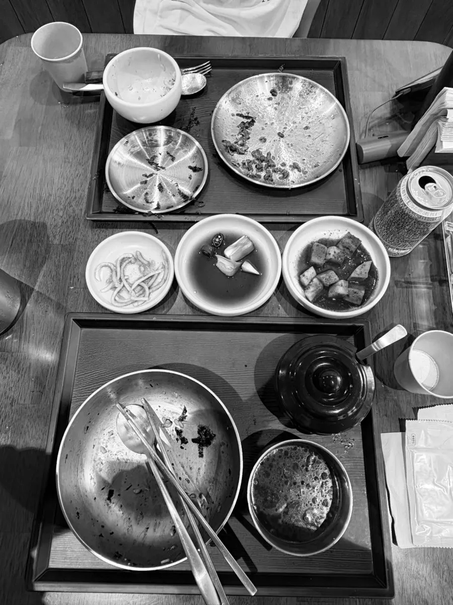 다 비운 돼지불고기 접시