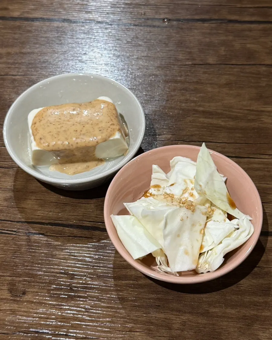 Complimentary soft tofu and cabbage at Boktae Pocha