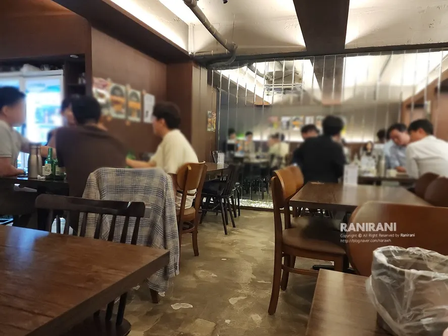 Wood-tone interior inside Boktae Pocha
