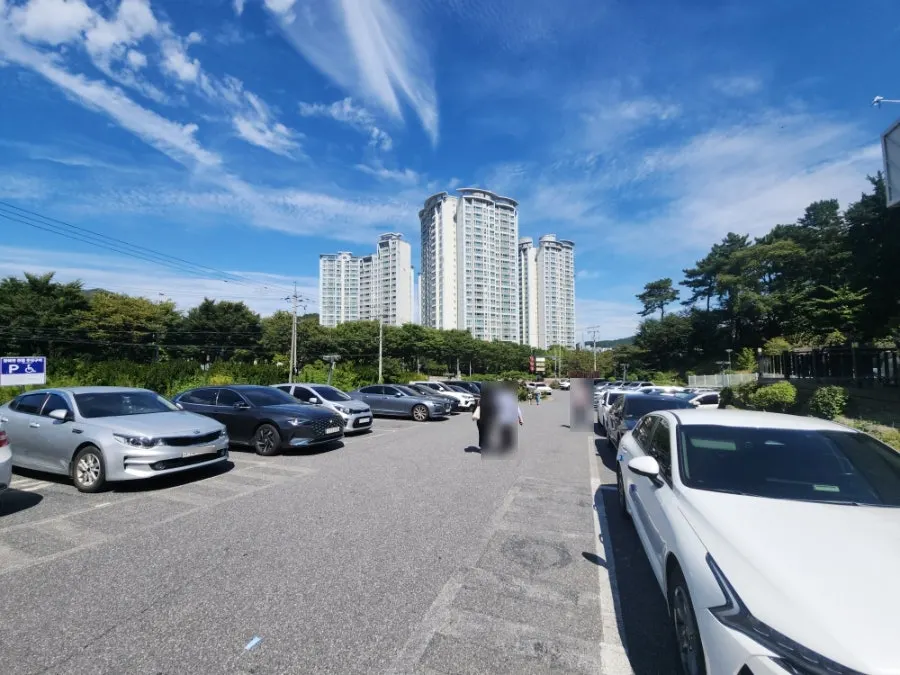 복사꽃피는집 대전점 넓은 주차장