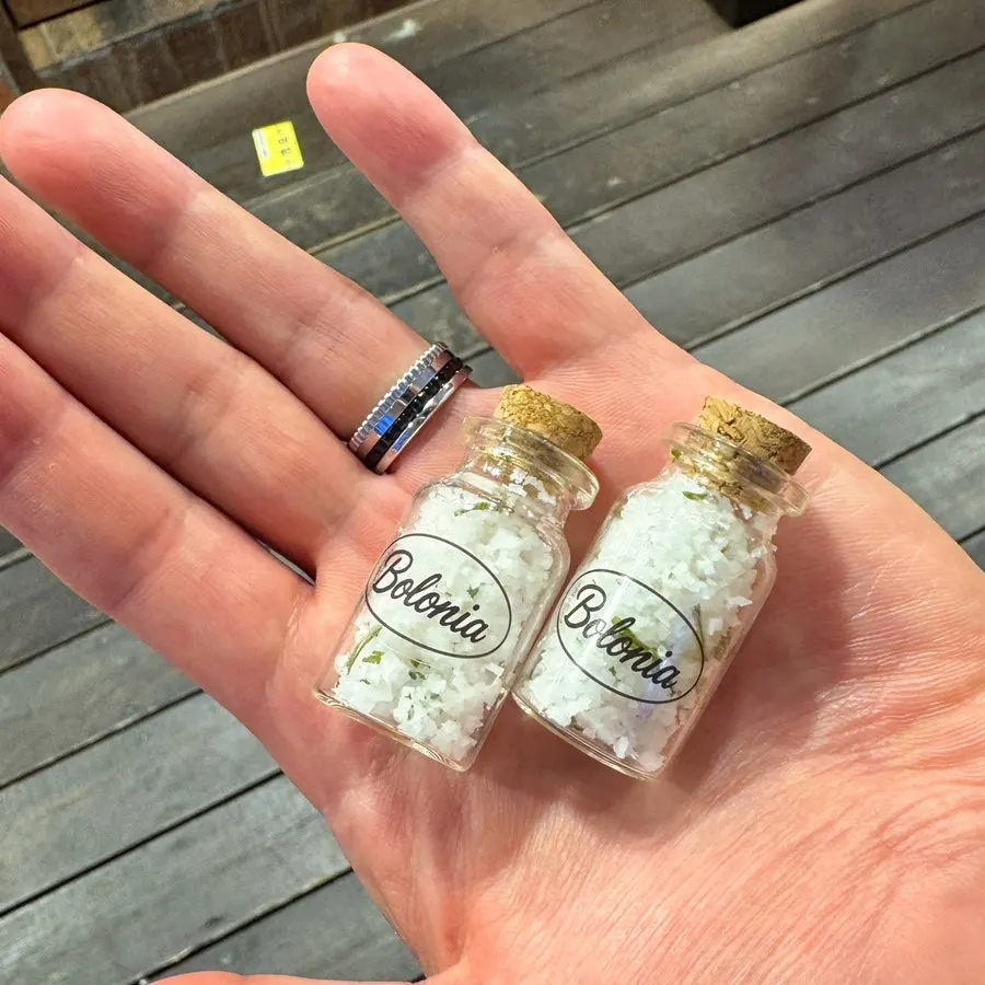 Cute herb salt gifted after the meal