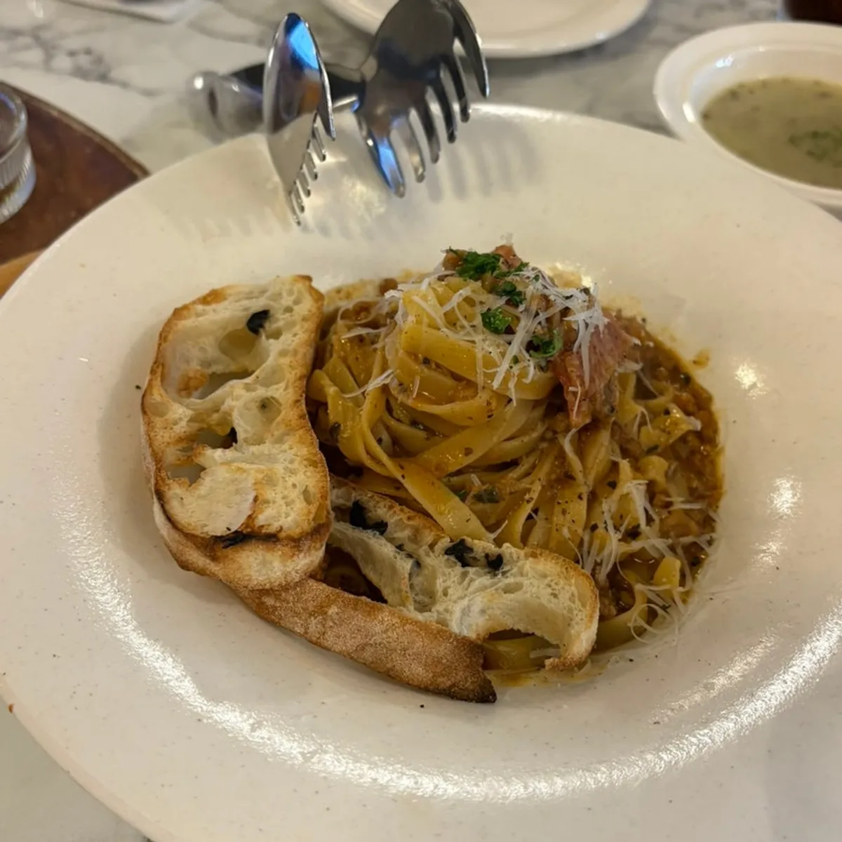 Bolognese ragu pasta eaten back in June