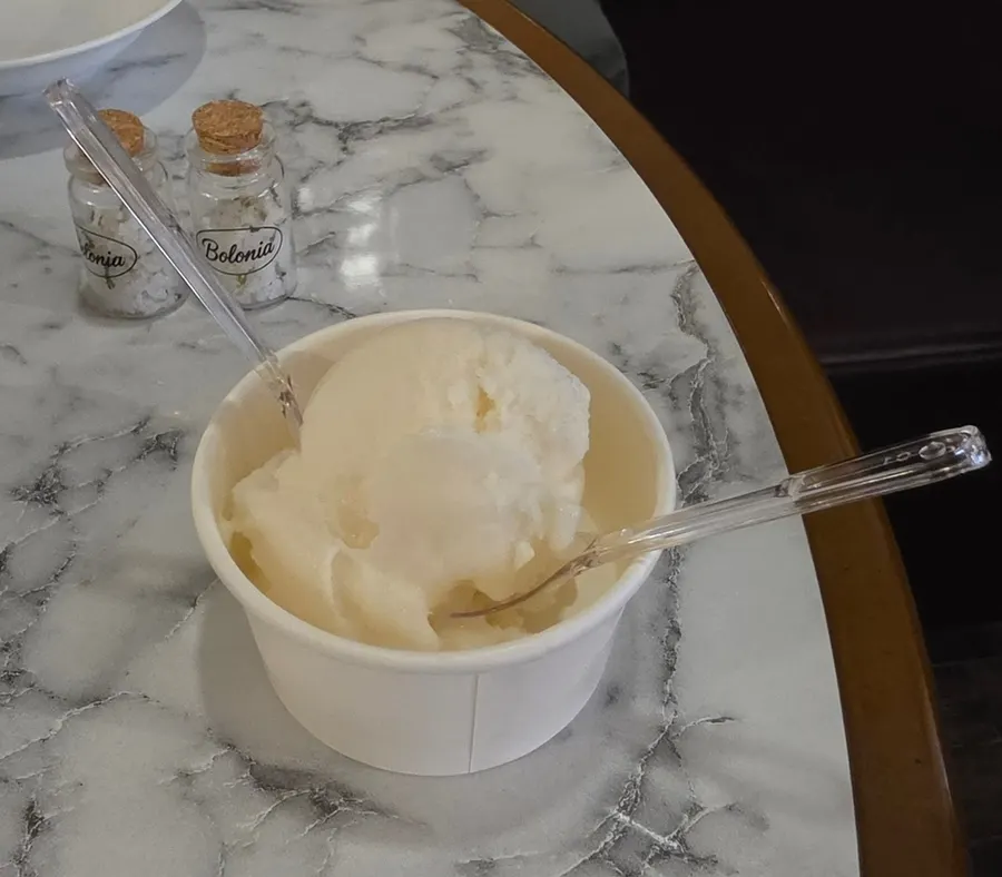 Yogurt gelato received from the review event