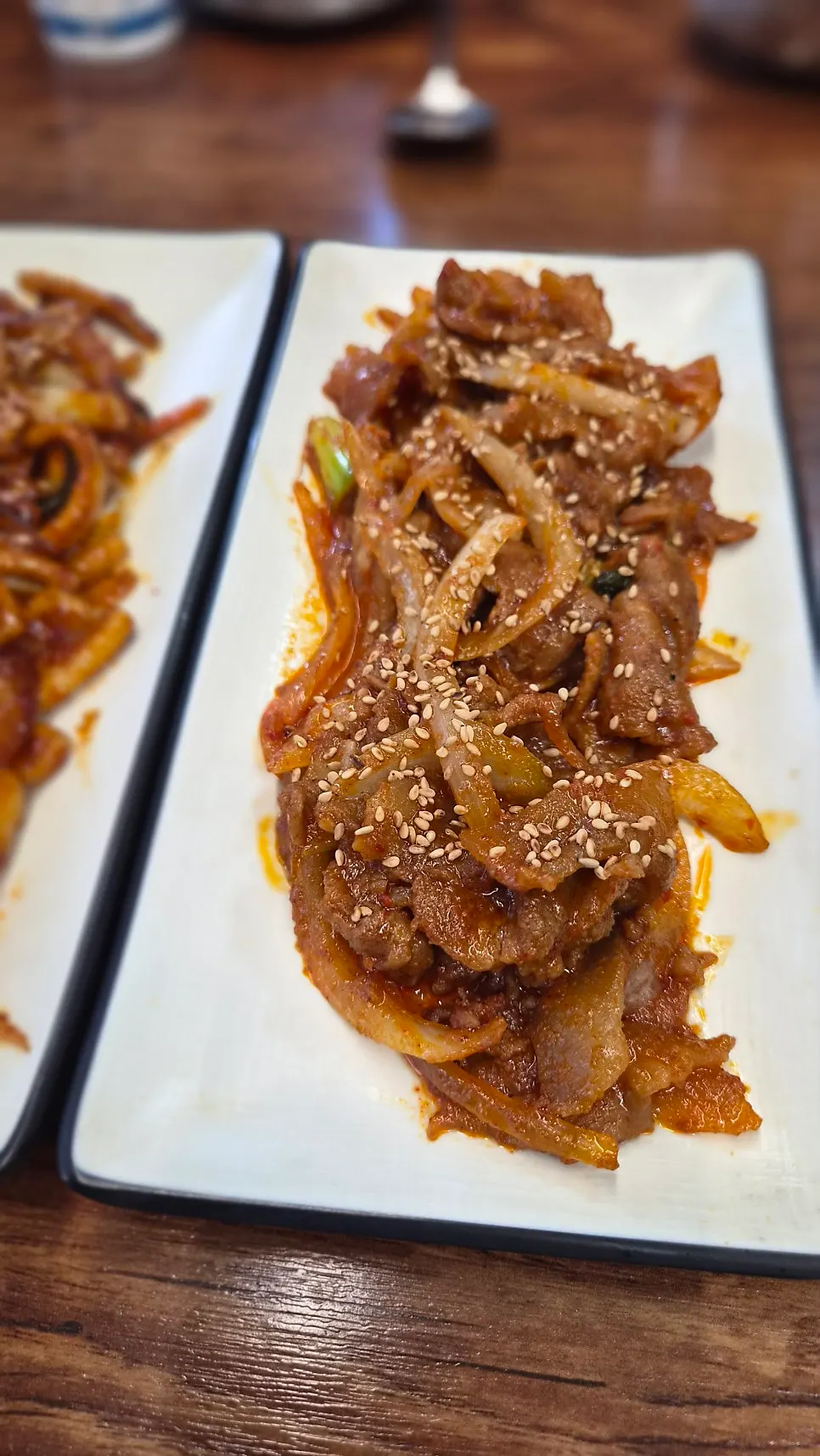 Close-up of 24-hour aged pork stir-fry