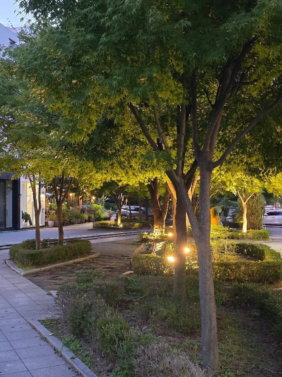 Street view at the end of the Baekhyeon-dong café street