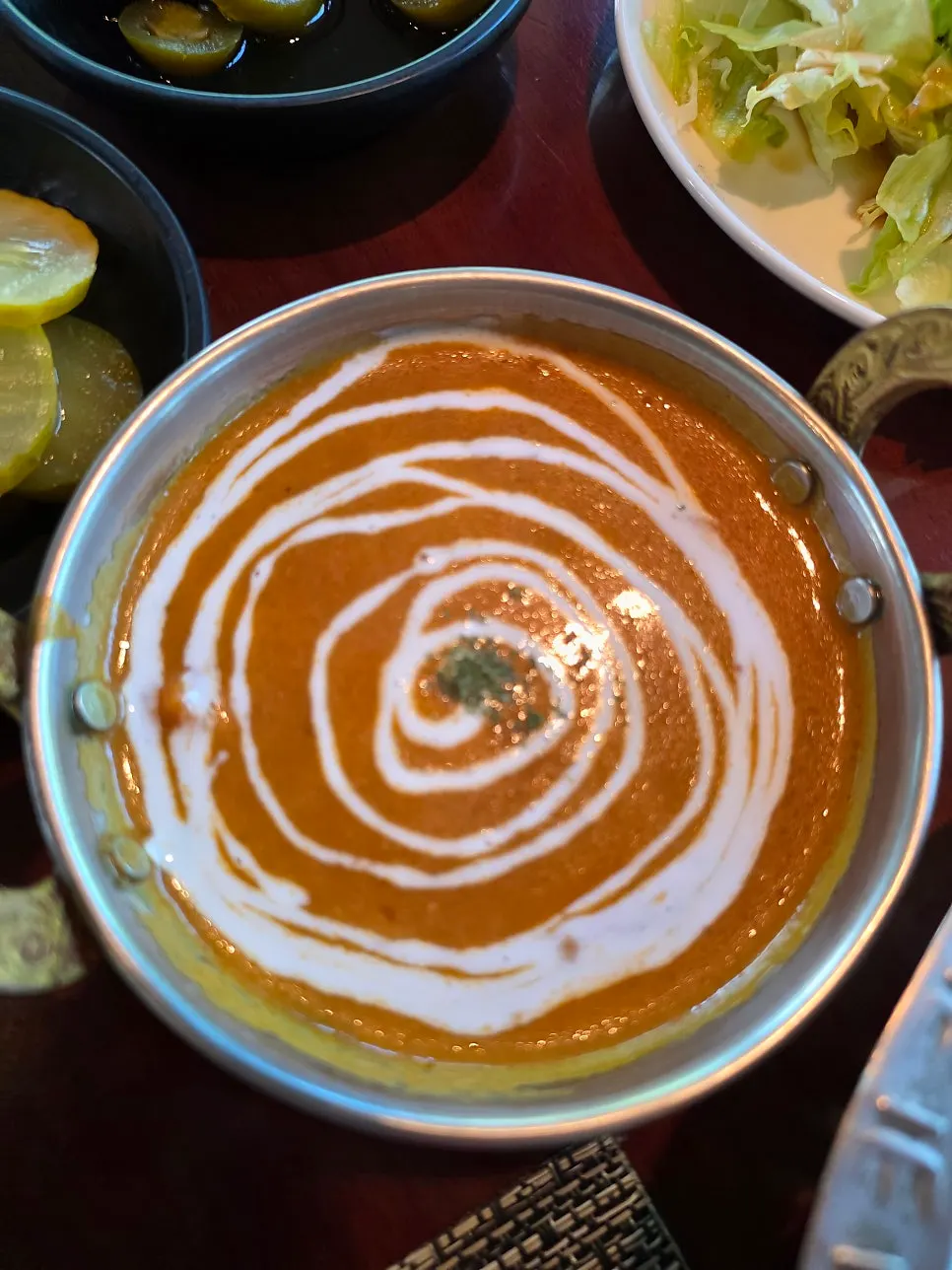 Butter curry and rice from the A course