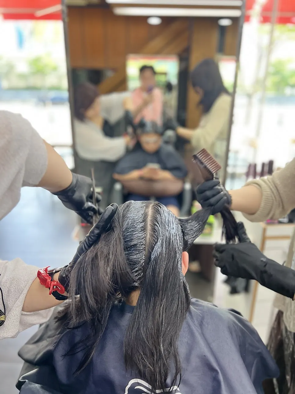 Start of the volume perm treatment