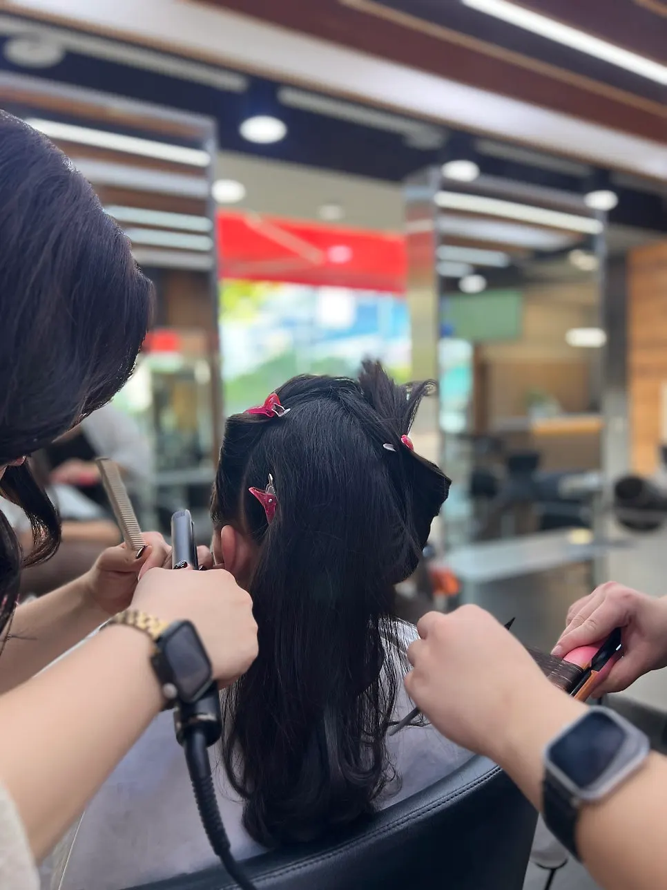 Heat treatment step of the volume perm