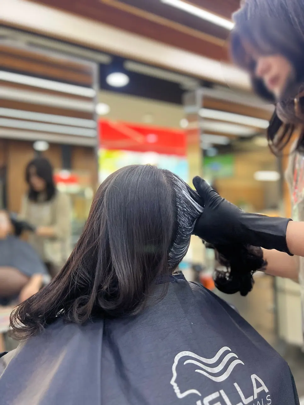 Finishing steps of the volume perm