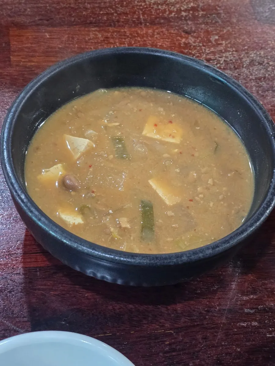 A bowl of well-seasoned cheonggukjang