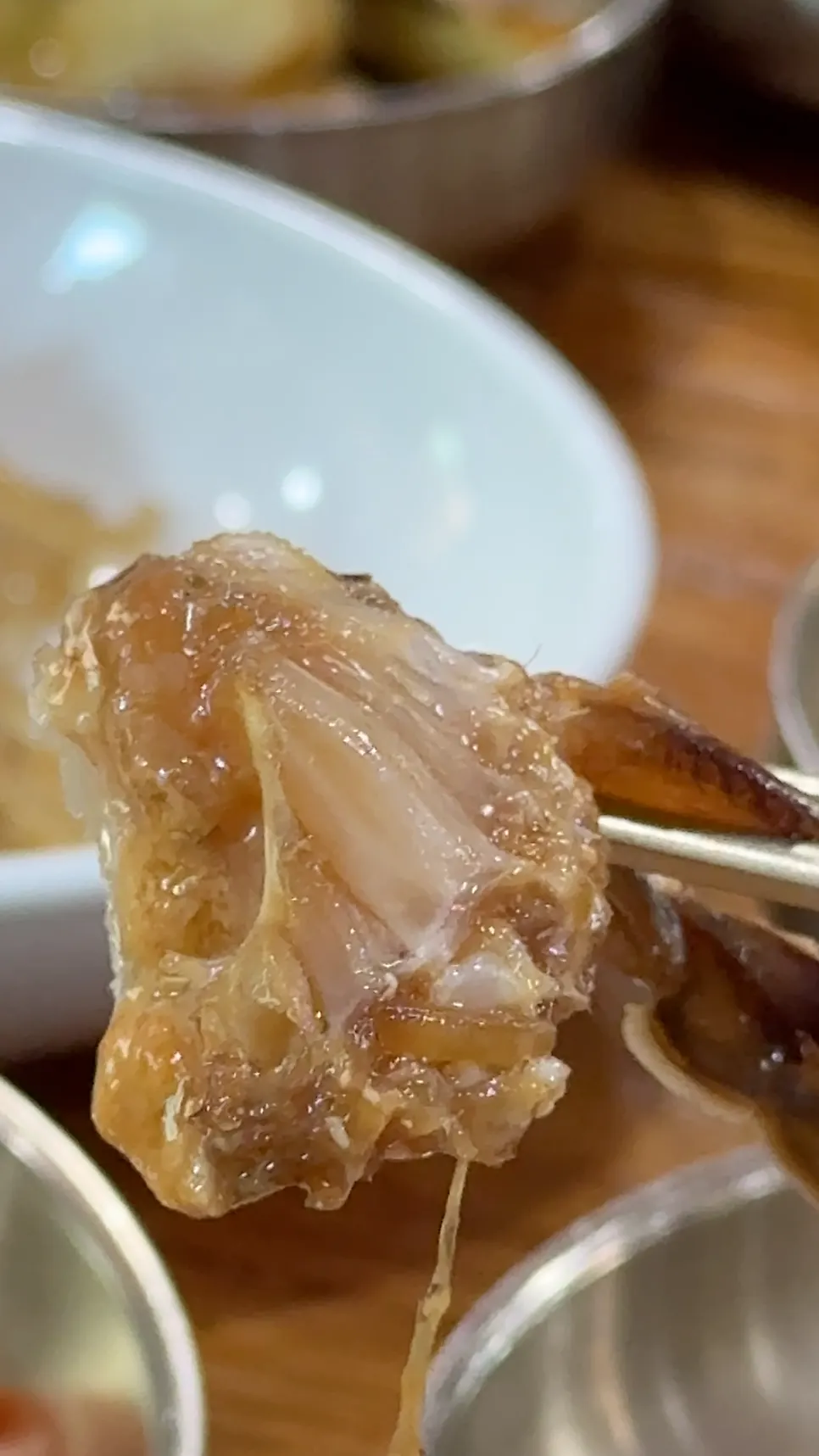 Close-up of meaty domestic soy marinated crab