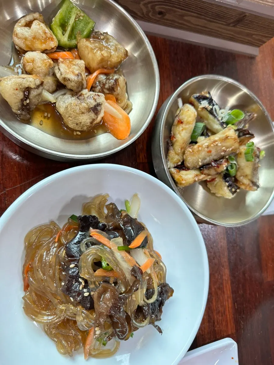 Japchae, lotus root and perilla seed salad among Bomseol's master side dishes