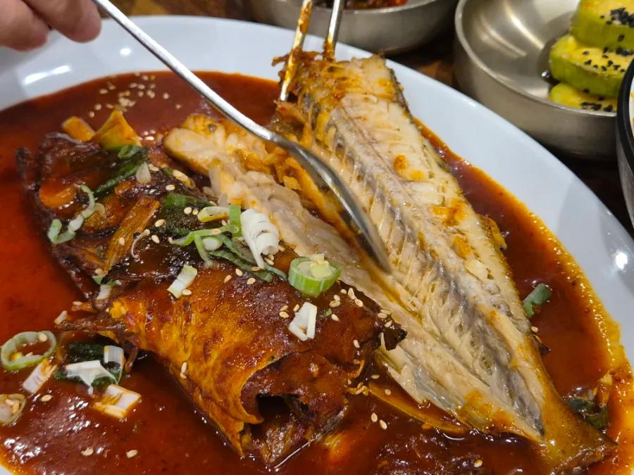 Sweet-and-spicy braised pollock