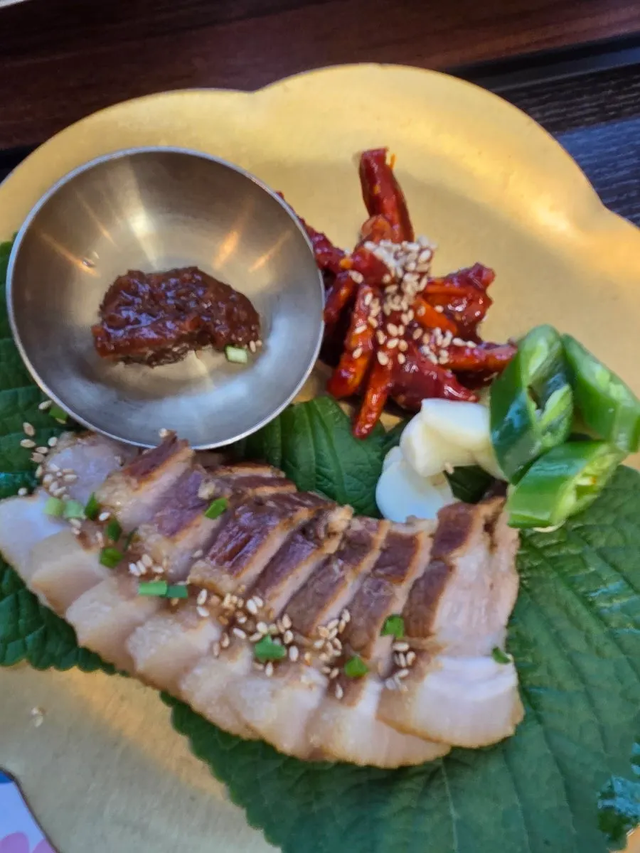 Cheonggukjang simmering on the table