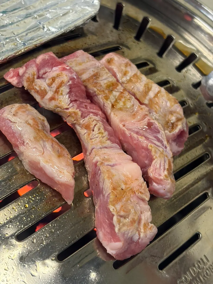 Special pork neck ready for the charcoal grill