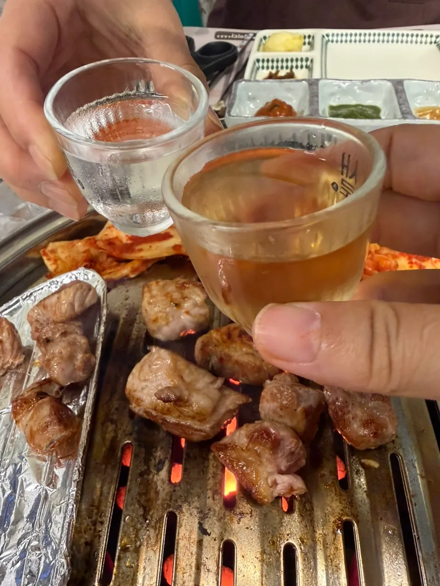 Special pork neck grilled with kimchi