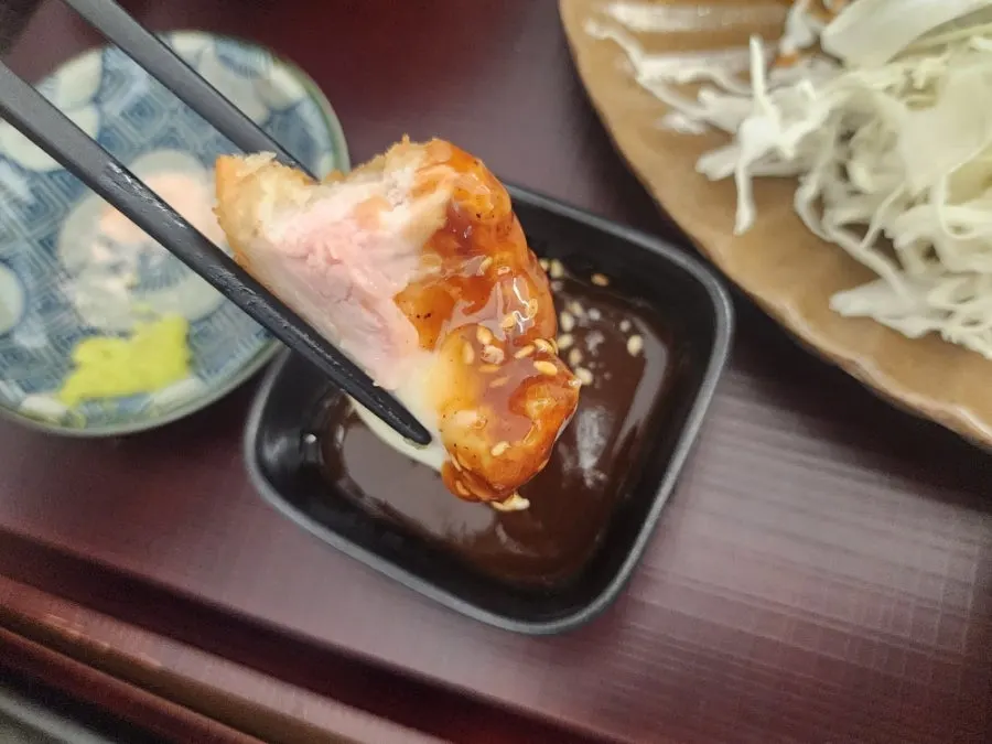 Pork cutlet with a distinct panko crumb texture