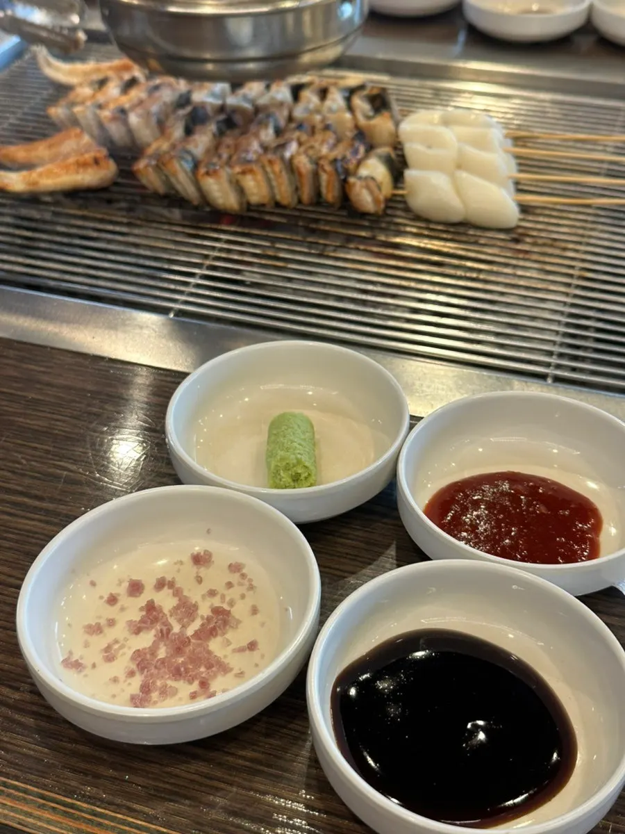 Water served with the eel meal