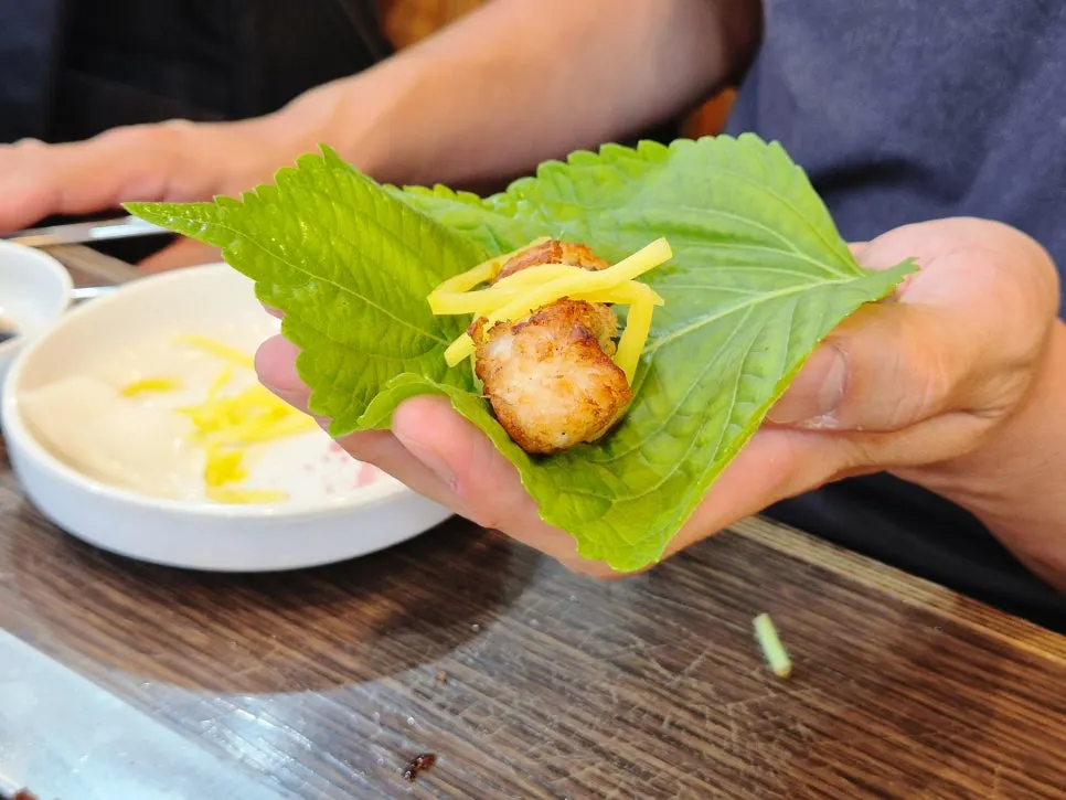 Nicely grilled tteok skewers