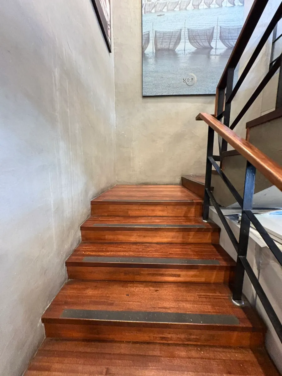 Second floor seating suitable for group gatherings