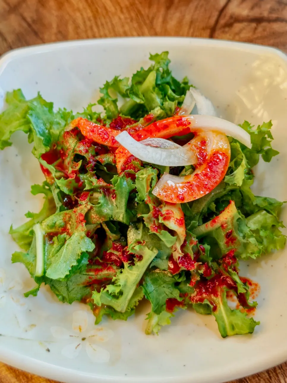 Close-up of neatly arranged side dishes