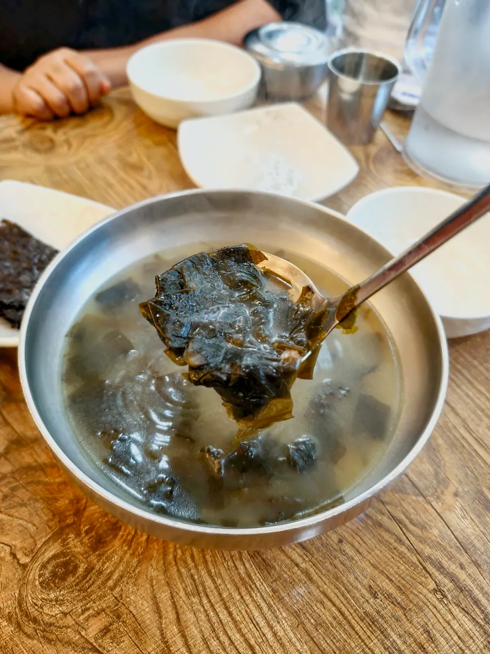 Table of braised kodari shared with parents